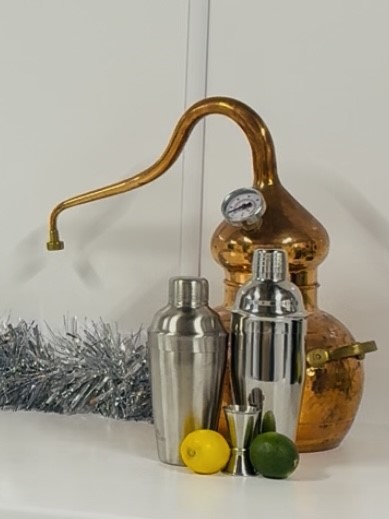 still and tinsel christmas arrangement